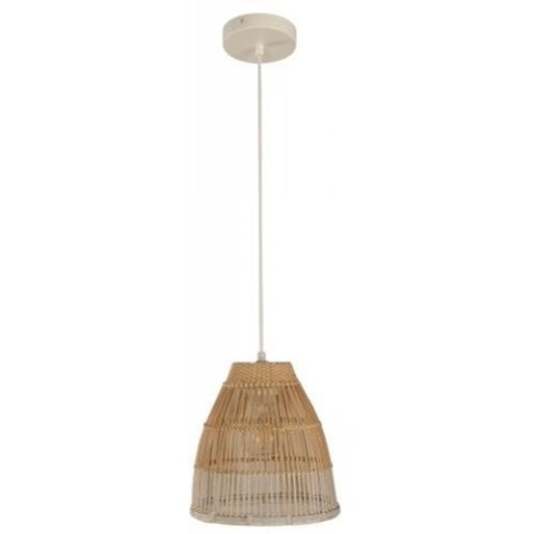 COLGANTE 1L CREMA BLANCO Y BEIGE E27 RATTAN COLGANTE 1L CREMA BLANCO Y BEIGE E27 RATTAN