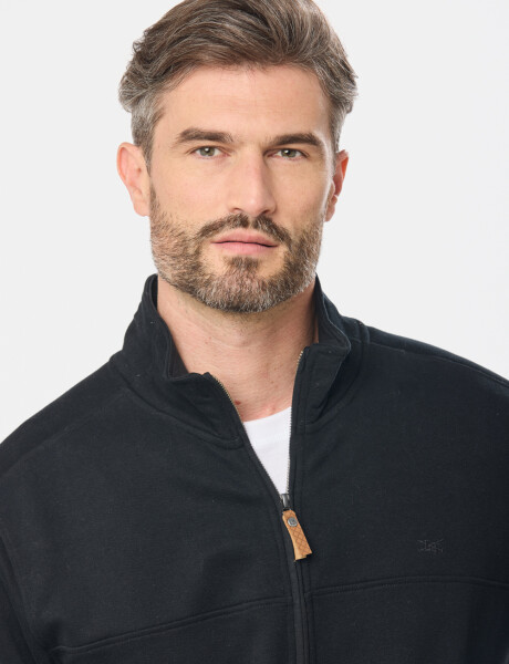 CAMPERA DE FELPA CUELLO ALTO Negro