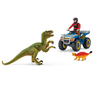 Huida en quad de un velociraptor Schleich Huida en quad de un velociraptor Schleich