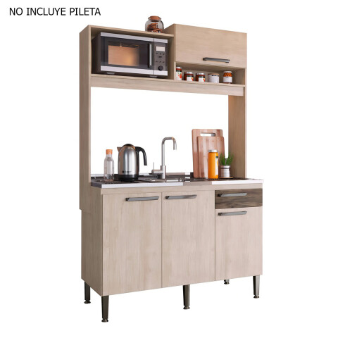 Mueble Cocina Compacta Premium 15m Color Rústico Mueble Cocina Compacta Premium 15m Color Rústico