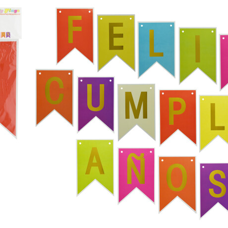 GUIRNALDA PAPEL FELIZ CUMPLEAÑOS RECTANGULOS MULTICOLOR 16.5X11CM 23619 GUIRNALDA PAPEL FELIZ CUMPLEAÑOS RECTANGULOS MULTICOLOR 16.5X11CM 23619