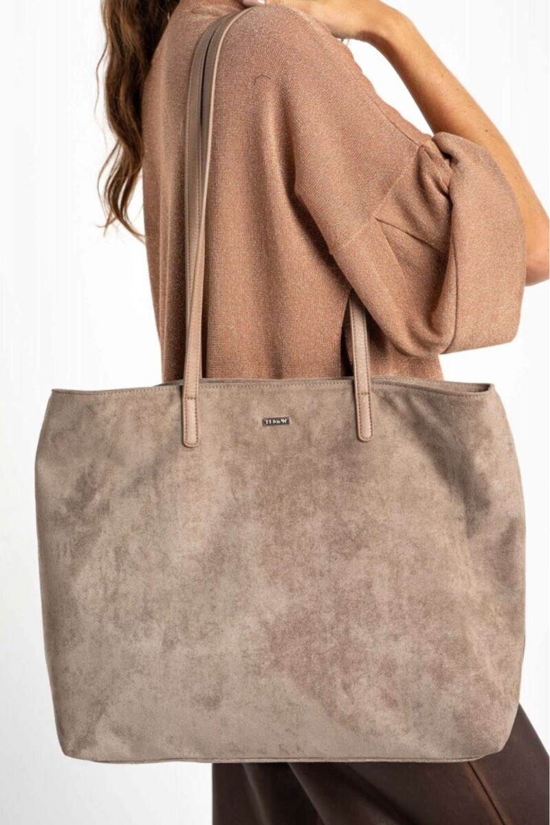 Travel Bag Gamuza Vegana - Mocha 