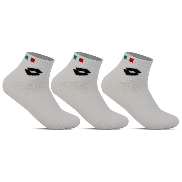 Lotto medias corta tripack 35/38 - blanco-negro Blanco-Negro