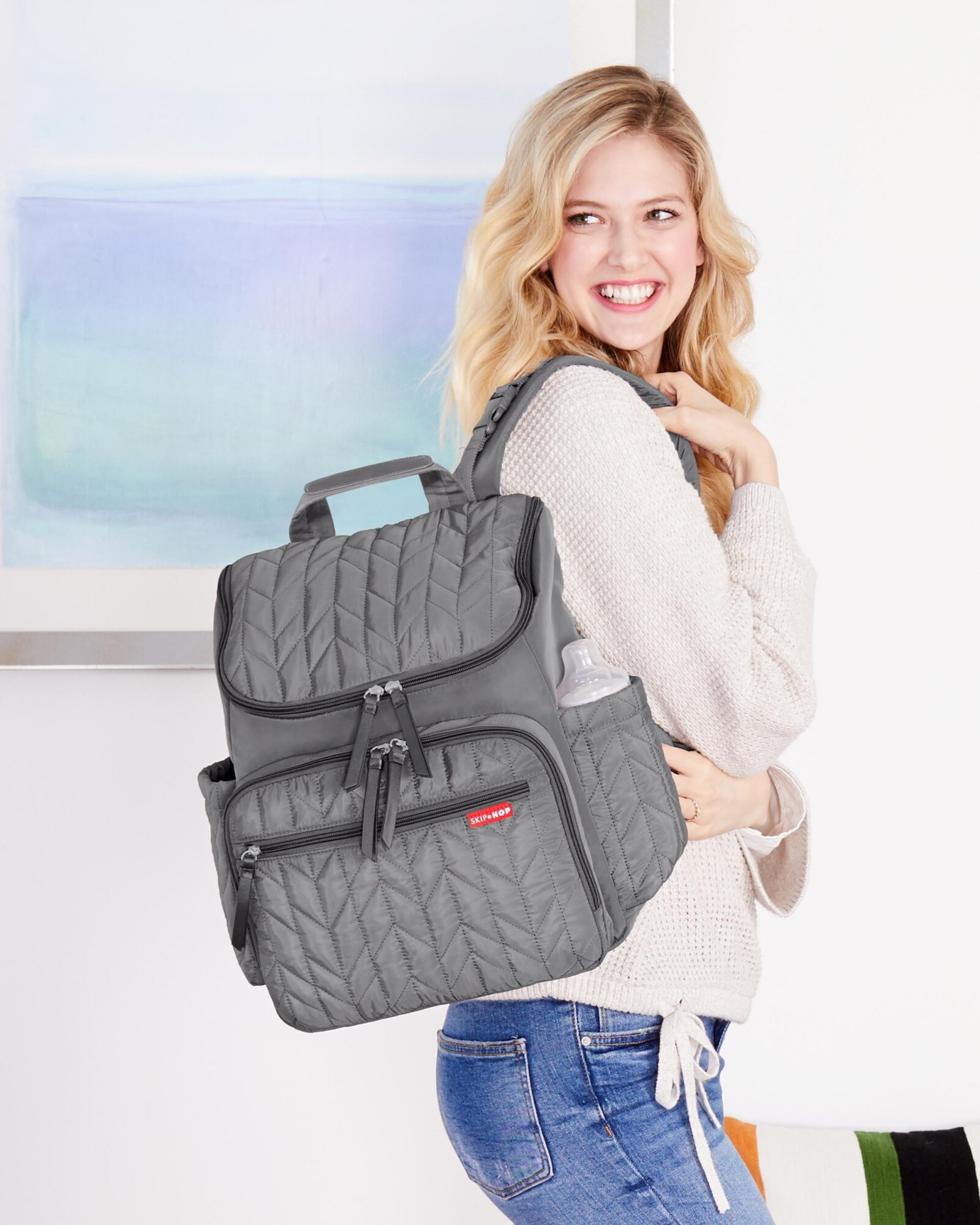 Mochila maternal Forma, gris claro Mochila maternal Forma, gris claro