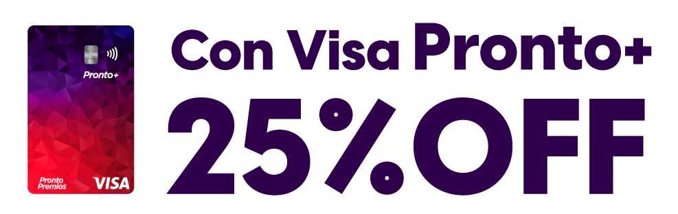 25% Visa Pronto+