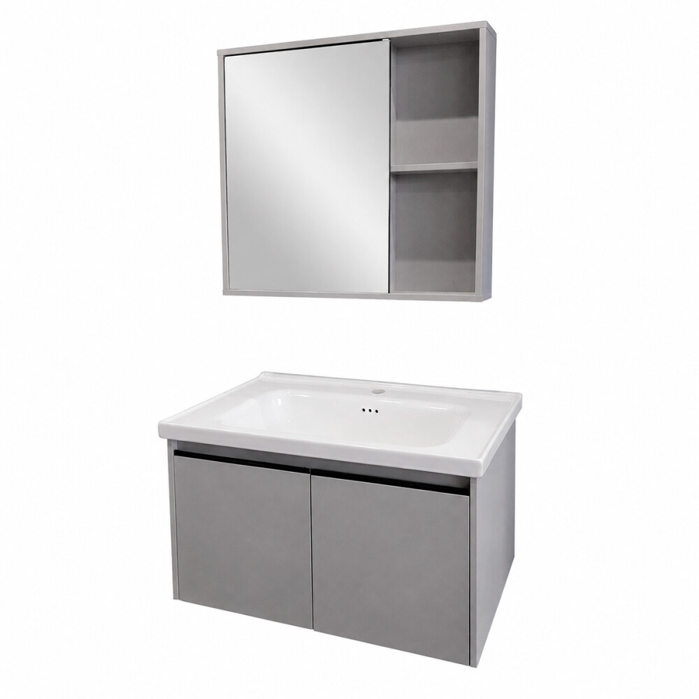 CONJUNTO DE BAÑO HABITARE MODELO 308-80 / MUEBLE+ BACHA + ESPEJO Conjunto De Baño Habitare Modelo 308-80 / Mueble+ Bacha + Espejo