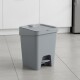 Papelera con pedal 15L GRIS