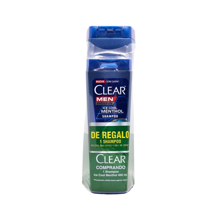 CLEAR SH ICE COOL MTL 400ML+SH REGA PACK única