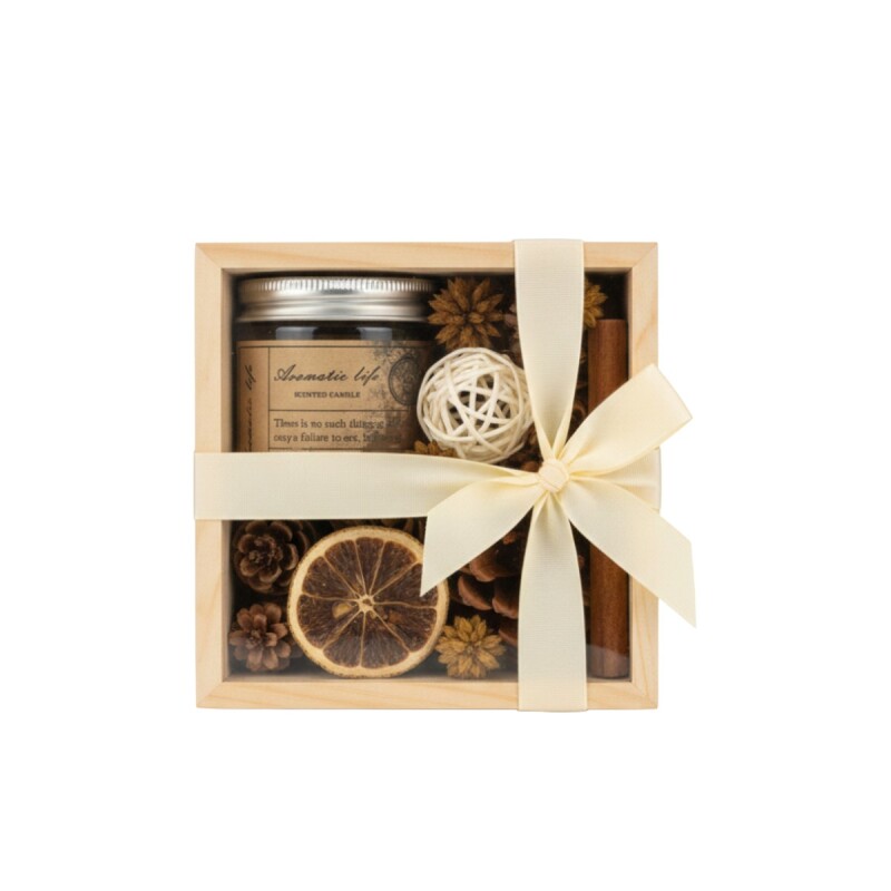 KIT DE VELA C/POPURRI 12X12X7.5CM Unica