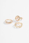 Set de 3 anillos mystic dorado
