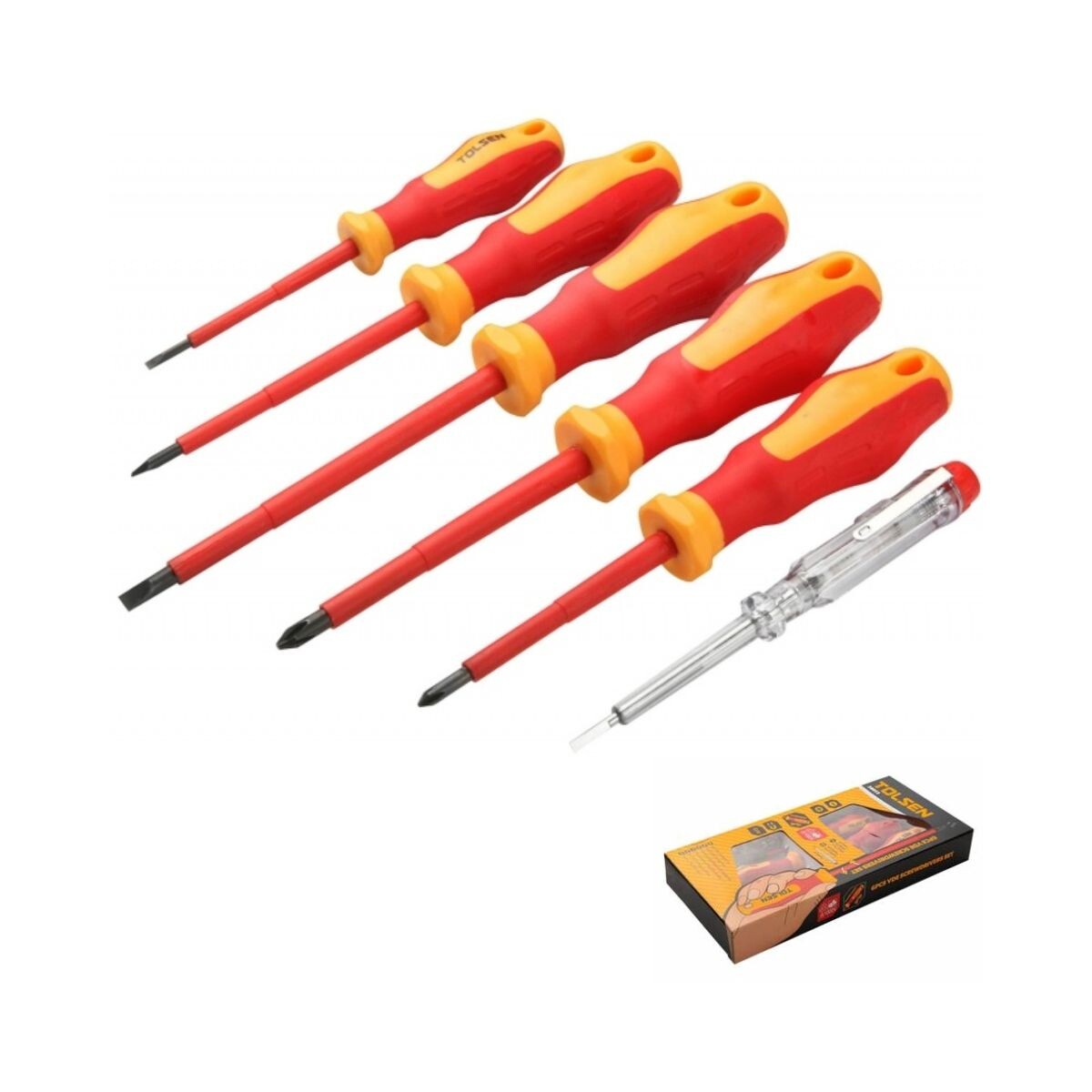 DESTORNILLADOR AISLADO 1000V SET 6P TOLSEN Destornillador Aislado 1000v Set 6p Tolsen