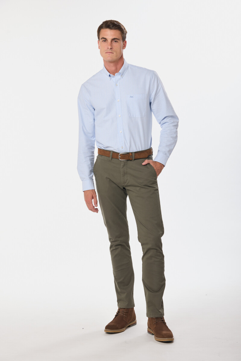 PANTALÓN SKINNY CON SPANDEX - Verde 