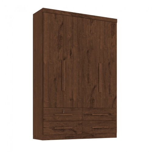 Ropero Maximus Plus 4 Puertas 4 Cajones Oscuro