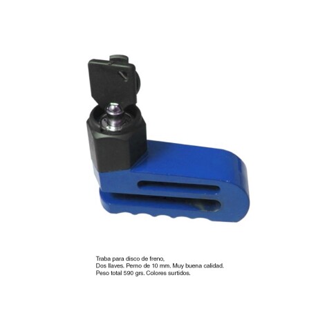 Candado para Disco de Freno Tranca Moto Bicicleta Azul