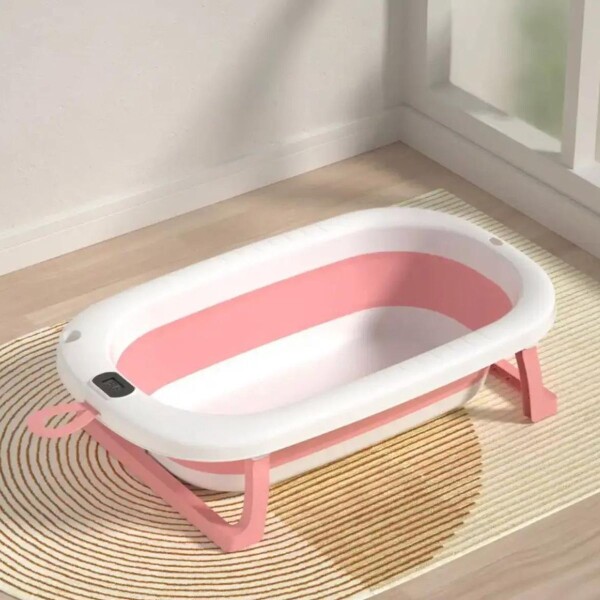 Bañito Plegable Cambiador Baño Con Sensor Temperatura Bañera Bebes Ducha Banito Imback Color Rosa Bañito Plegable Cambiador Baño Con Sensor Temperatura Bañera Bebes Ducha Banito Imback Color Rosa
