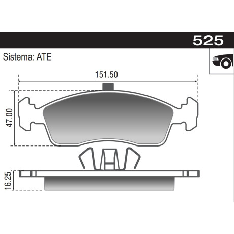 PASTILLAS DE FRENO CHEVROLET DEL. ONIX COBALT PRISMA UNO WAY 4993.0 (2525) - PASTILLAS DE FRENO CHEVROLET DEL. ONIX COBALT PRISMA UNO WAY 4993.0 (2525) -