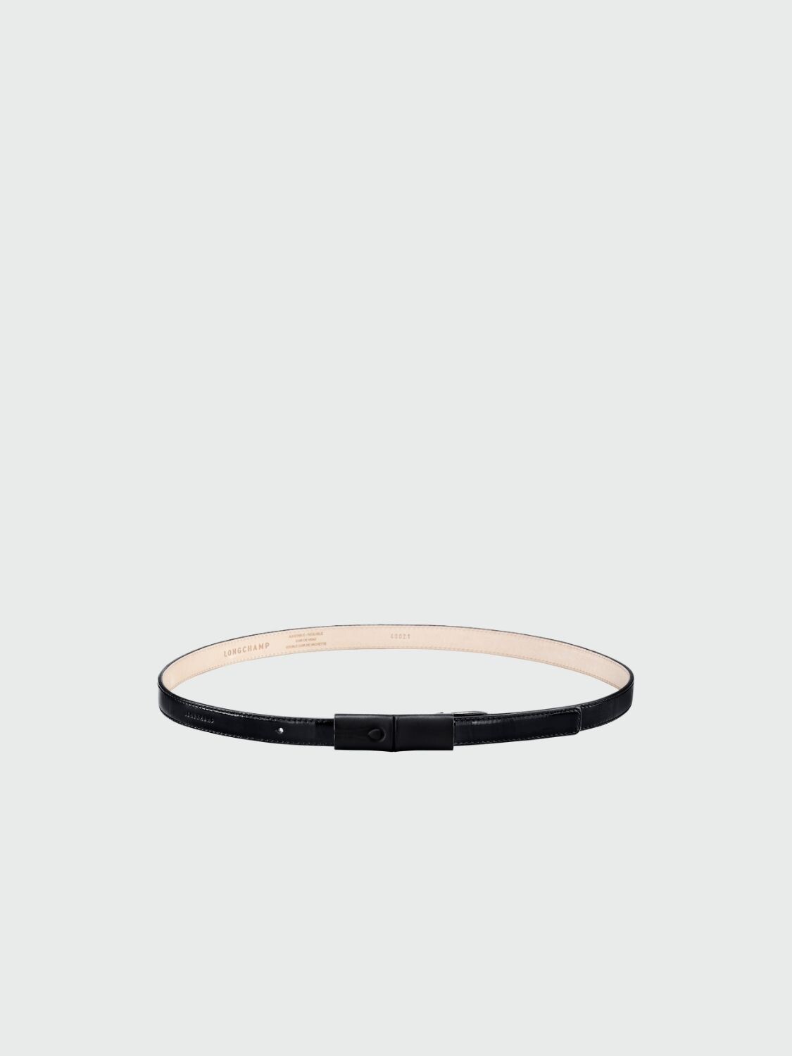 Longchamp- Cinturón de cuero, Le Roseau Negro