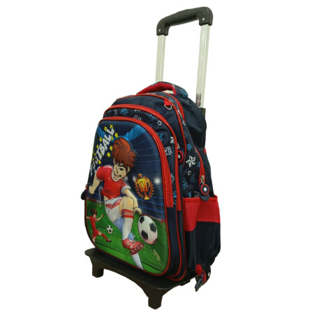 Set X3 Mochila C/Carro + Bolso + Cartuchera P Niño + Set Escolar Mch012004-fu