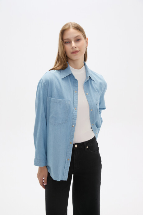 Sobrecamisa Manapouri Celeste Grisaceo