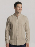 CAMISA LINO MAO BEIGE