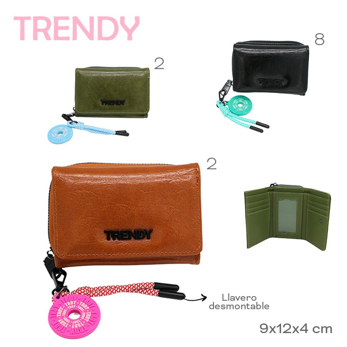 Billetera Trendy 28342 con Porta Identificación - VERDE 