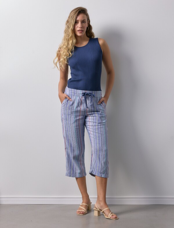 Capri Lino AZUL/MULTI