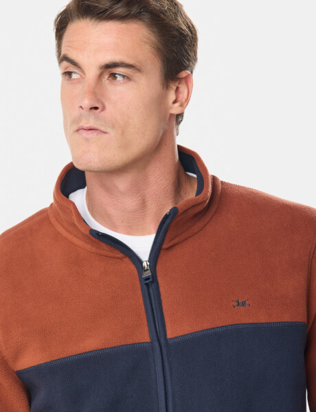 CAMPERA POLAR BICOLOR Bordo