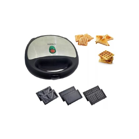 SANDWICHERA ELÉCTRICA 3 EN 1 XION 850W XI-SW31-CU S/D Sandwichera Eléctrica 3 En 1 Xion 850w Xi-sw31-cu S/d