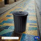 Cesto Recipiente 65l Tacho Para Residuos Basura Negro Negro
