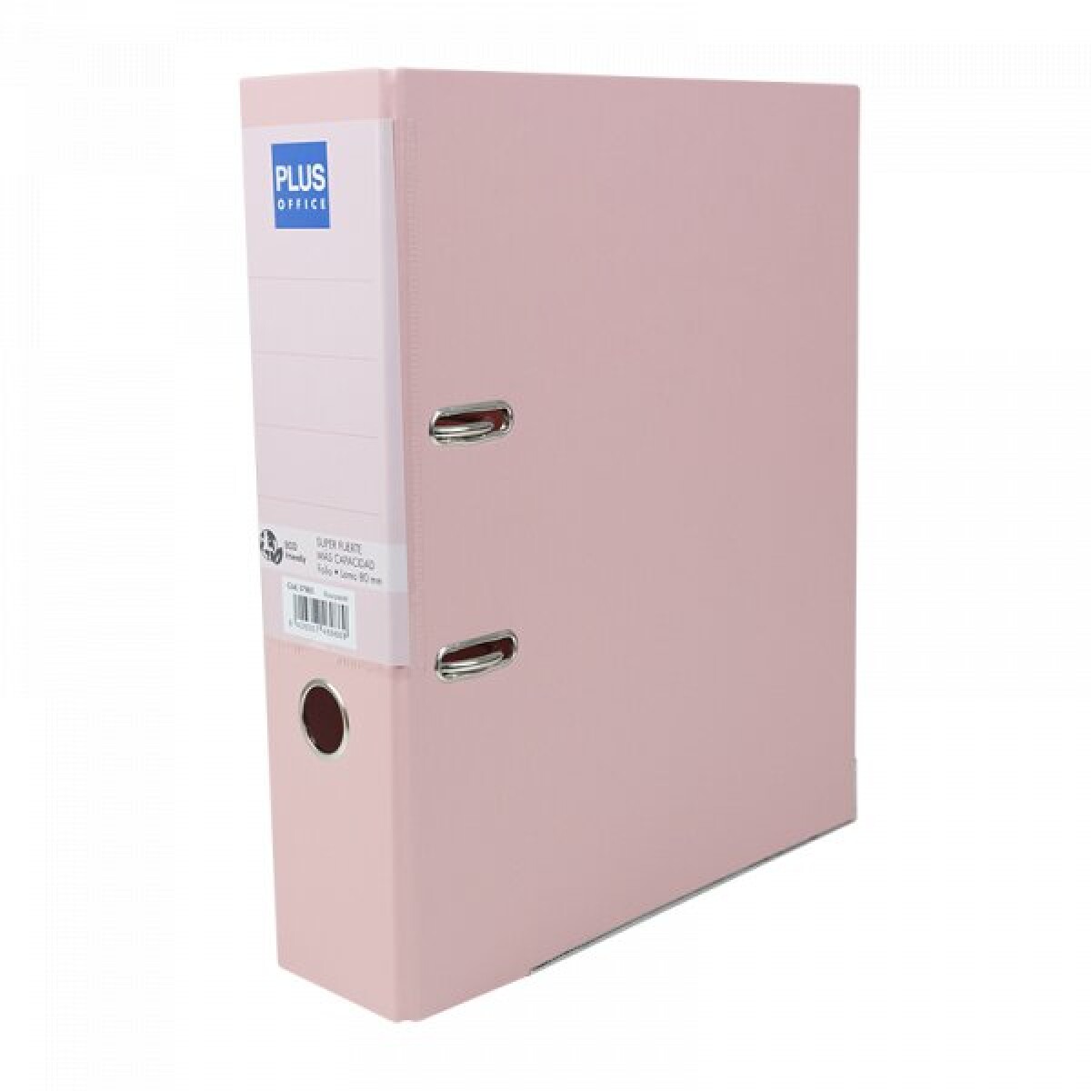 Archivador A4 Plus Office Pastel Lomo 8 cm - Rosado 