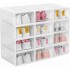 Caja Zapatos Zapatera Transparente Organizador Apilable Color Variante Blanco