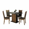 Juego de comedor con tablero de madera y 4 sillas Juego de comedor con tablero de madera y 4 sillas