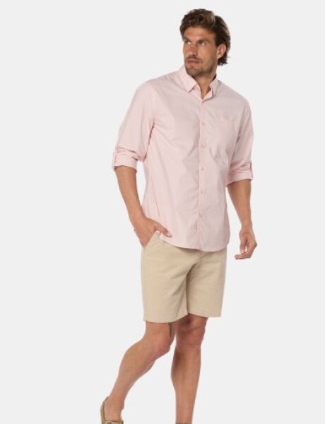 BERMUDA CLÁSICA DE LINO Beige