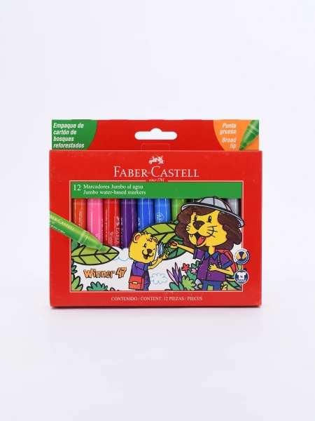 MARCADORES GRUESOS X12 FABER CASTELL MULTICOLOR