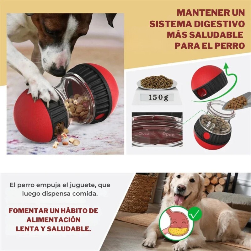 Juguete Dispensador Comida Perro Educativo Interactivo Rojo Juguete Dispensador Comida Perro Educativo Interactivo Rojo