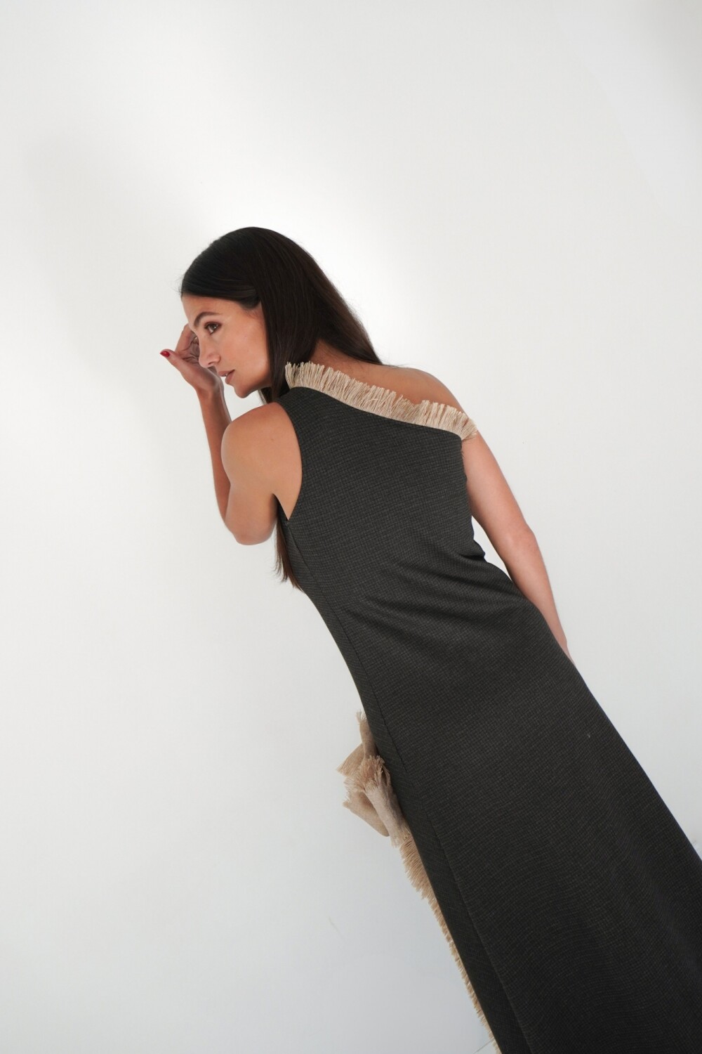 Dress Gotic Tweed Gris Oscuro