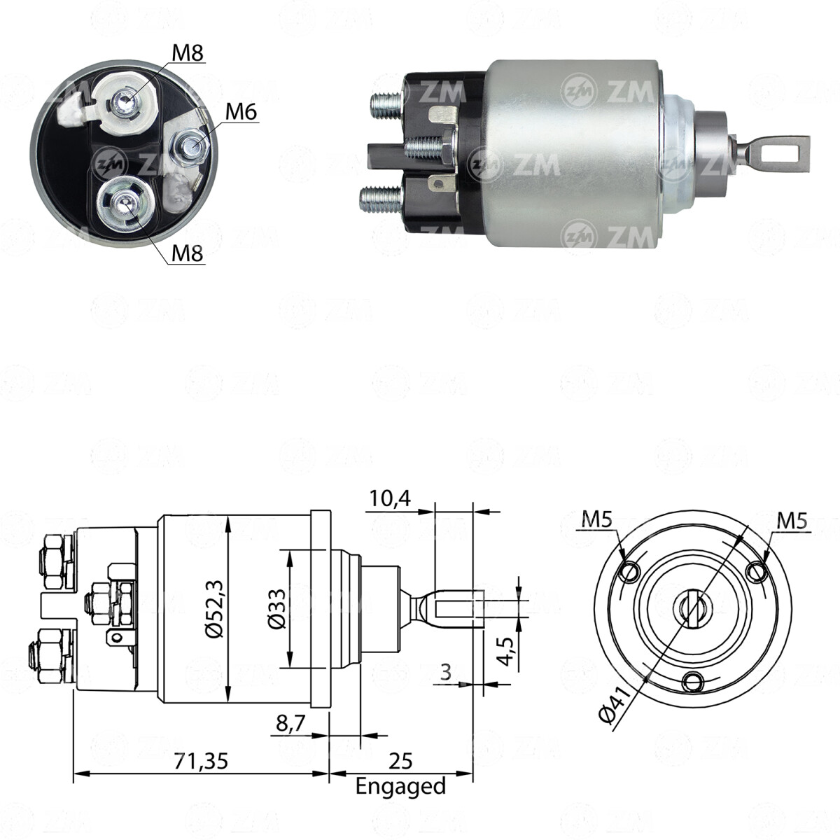 AUTOMATICO DE ARRANQUE CHEVROLET AUTOMATICO AVEO CRUZE SONIC TRAX S/BOSCH ZM 