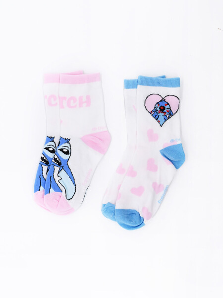 MEDIAS HEARTS STITCH PACK X2 VARIANTE 1