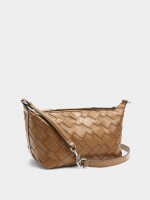 Bolso De Mano Trenzado camel