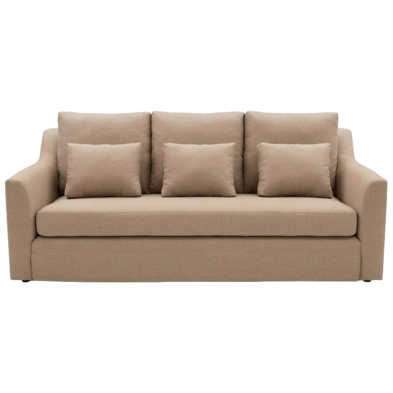 SOFA 3 PUESTOS- CLASSIC SIX CON FLECOS- BEIGE(CD) Unica