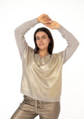 Buzo beige con dorado Beige