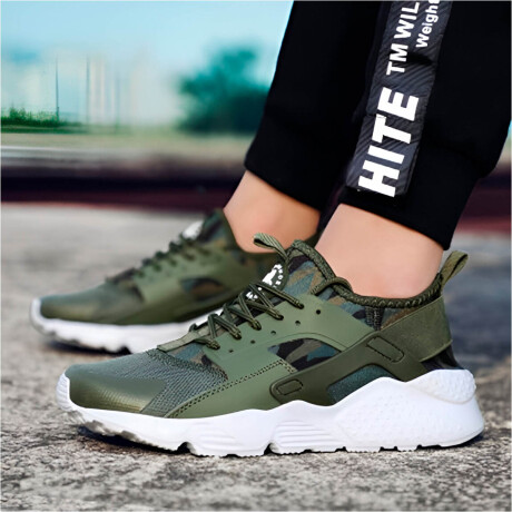 Calzado Adulto Casual Deportivo Unisex Acordonado Verde
