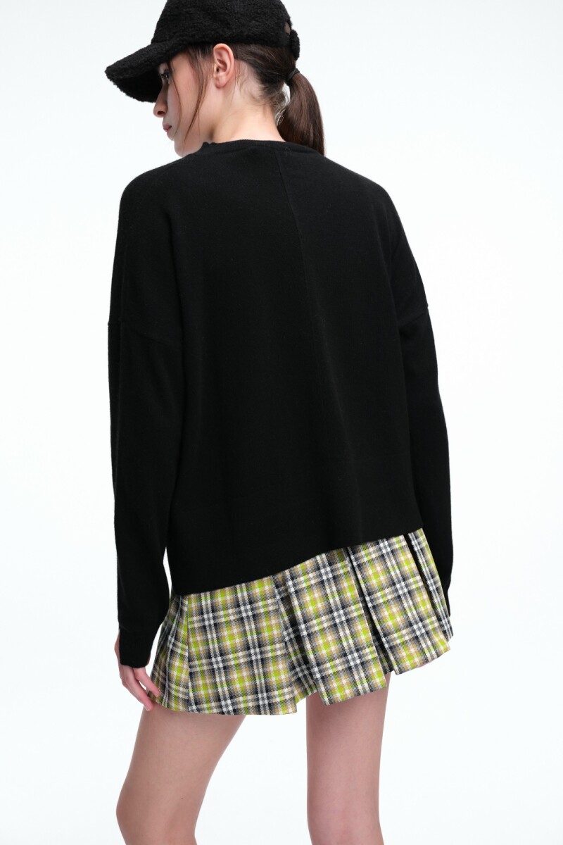 SWEATER COSTURA Negro