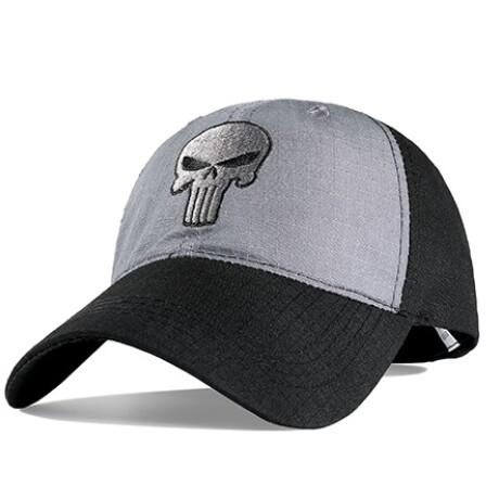 Gorro Punisher bordado Gris