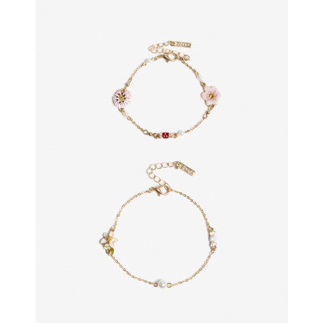 Set De Pulseras Flexibles Dorado