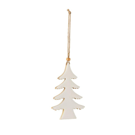 COLGANTE ÁRBOL NAVIDAD MADERA BLANCO 15901