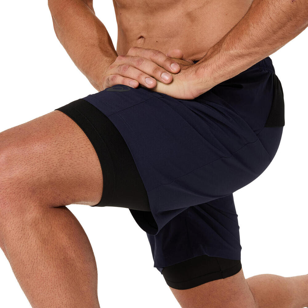 2 In 1 Woven 7In Short - Hombre Midnight