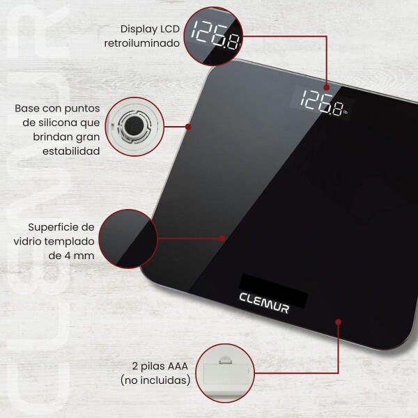 Balanza Digital De Baño Bascula Para Persona Vanitorio 180 Kg Imback Color Negro Balanza Digital De Baño Bascula Para Persona Vanitorio 180 Kg Imback Color Negro
