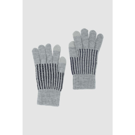 Guantes con rayas mujer Gris