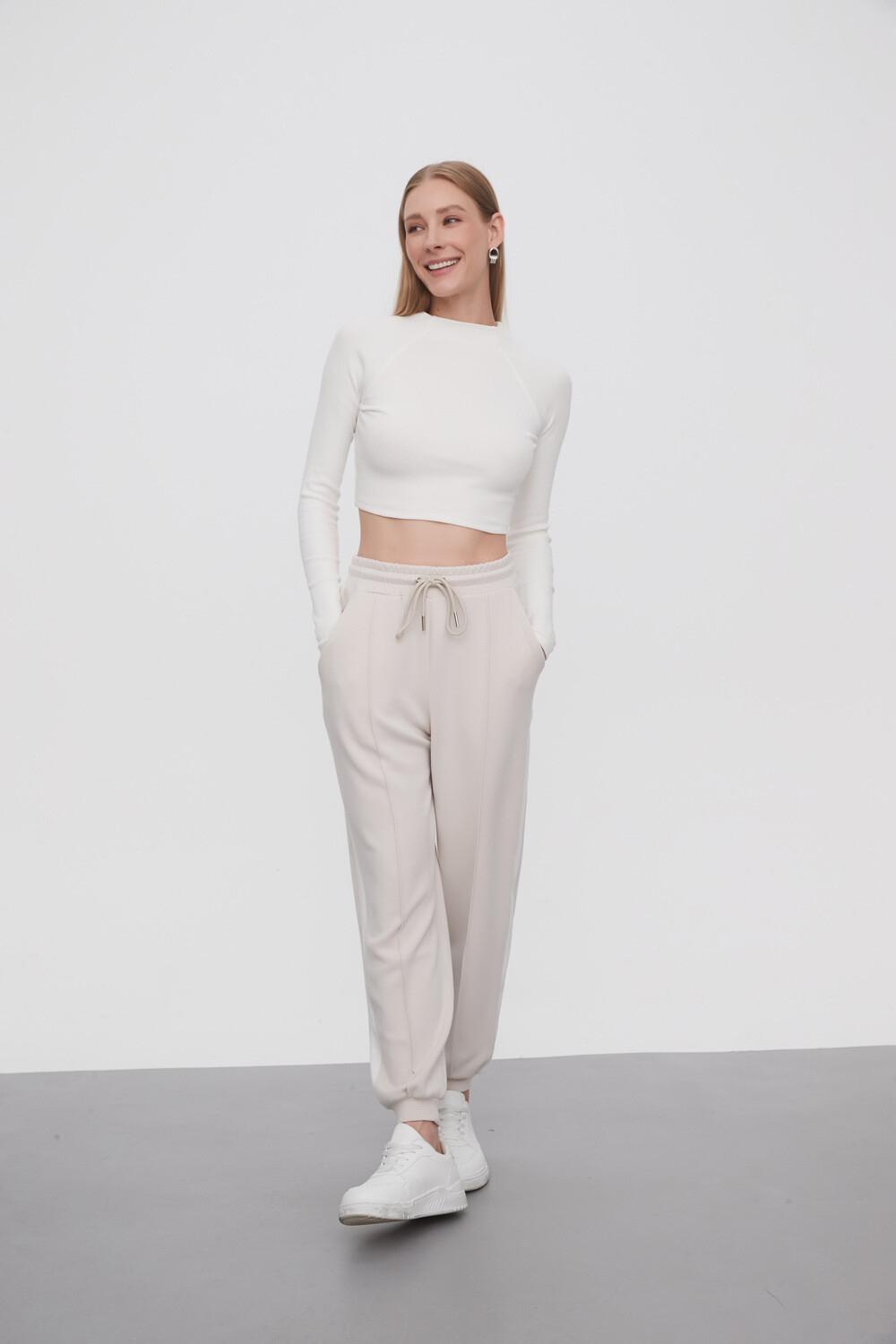 Pantalon Deportivo Curcia Beige Claro